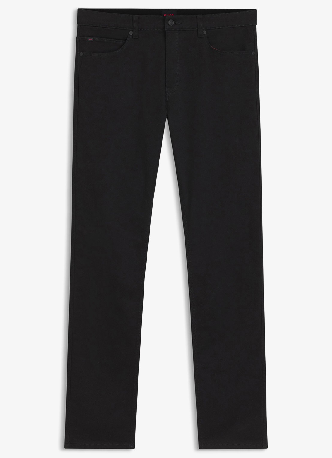 HUGO 708 slim fit jeans met gekleurde wassing - voorkant zwart