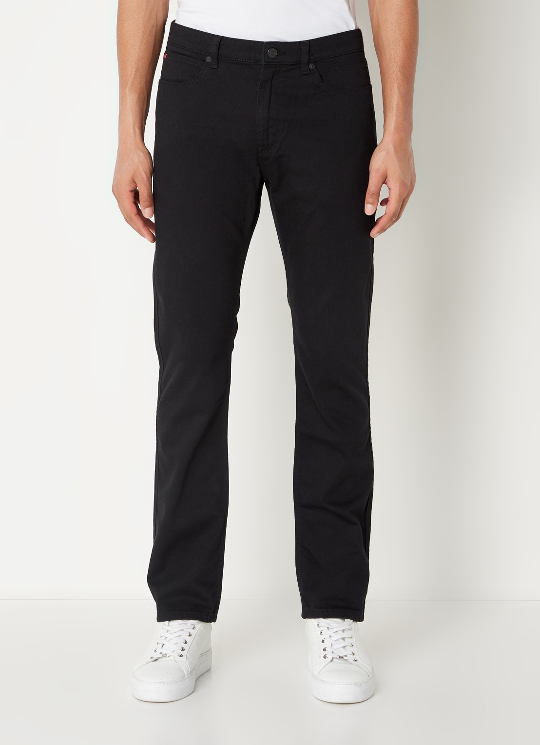 HUGO 708 Slim fit jeans met stretch  - detail 4 zwart