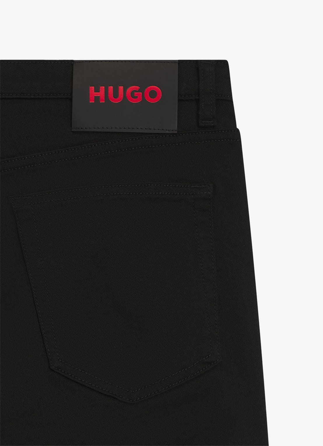 HUGO 734 extra slim fit jeans met gekleurde wassing - detail 4 zwart