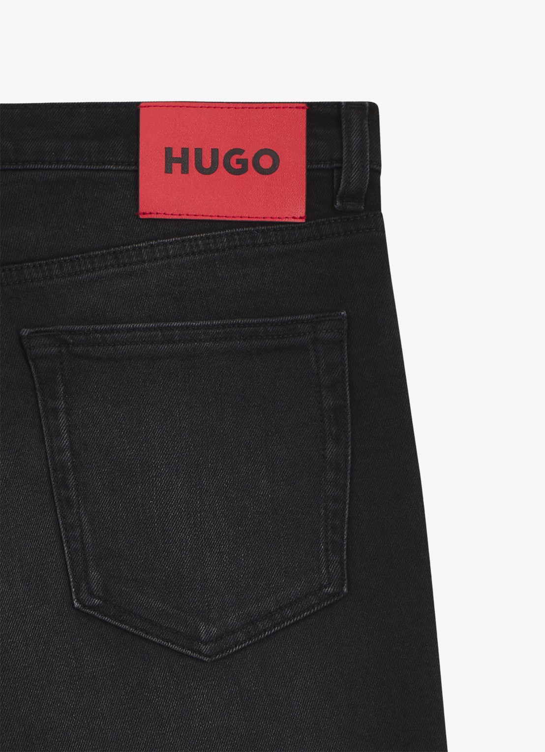 HUGO 734 slim fit jeans met gekleurde wassing - detail 5 zwart