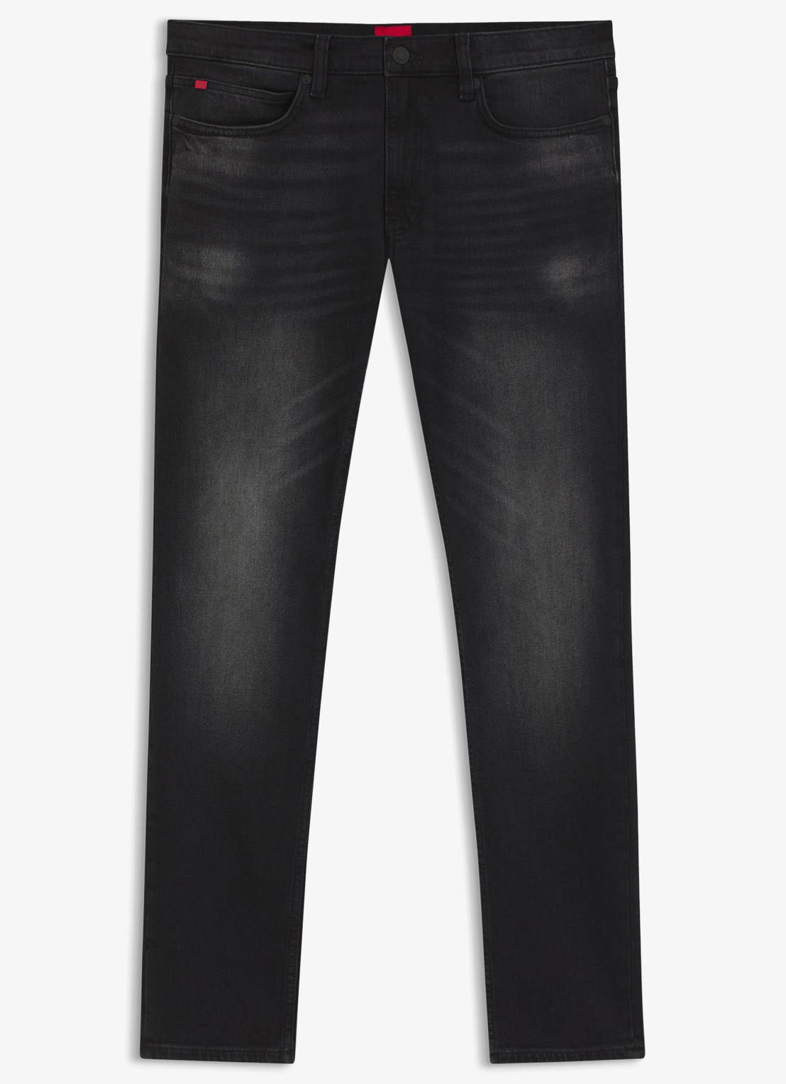 HUGO 734 slim fit jeans met gekleurde wassing - voorkant zwart
