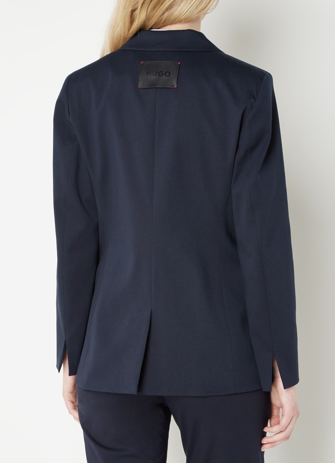 HUGO Amegan blazer met klepzakken - achterkant 2 donkerblauw