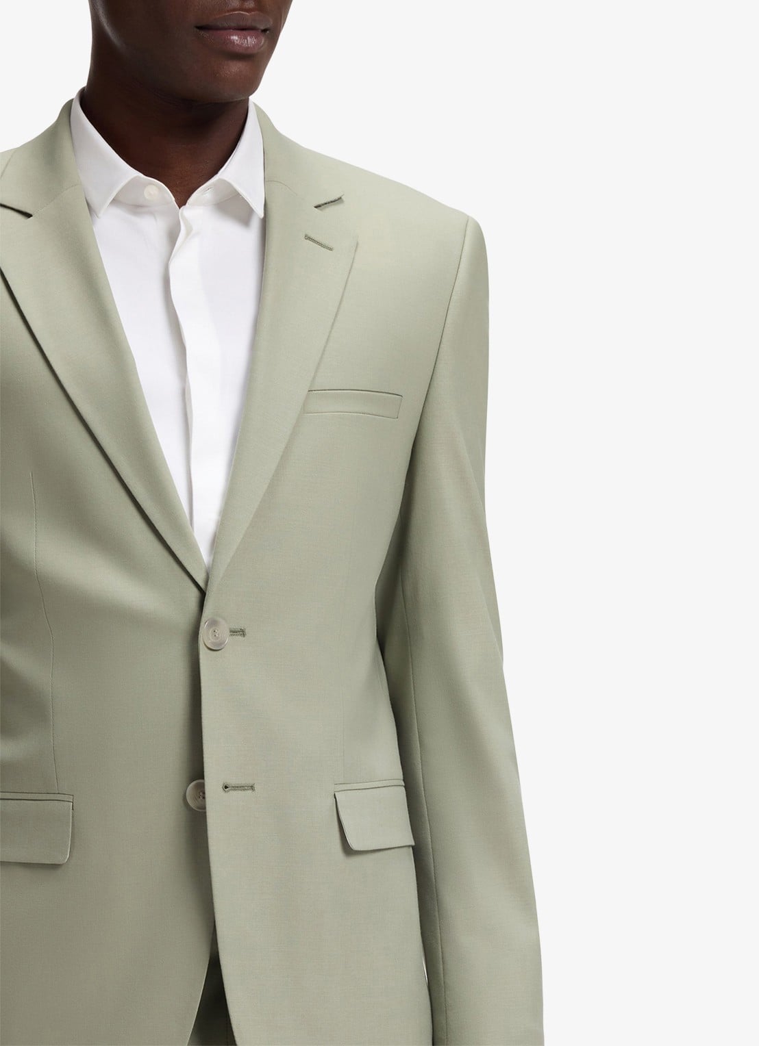 HUGO Arti-Hesten253X slim fit 2-delig pak in wolblend - detail 4 light/pastel green-337 / groen