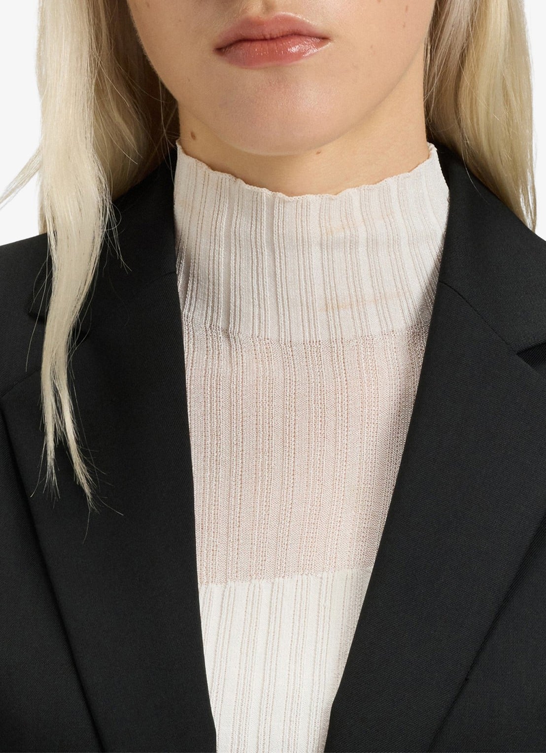 HUGO Atana blazer in wolblend met klepzakken - detail 3 zwart