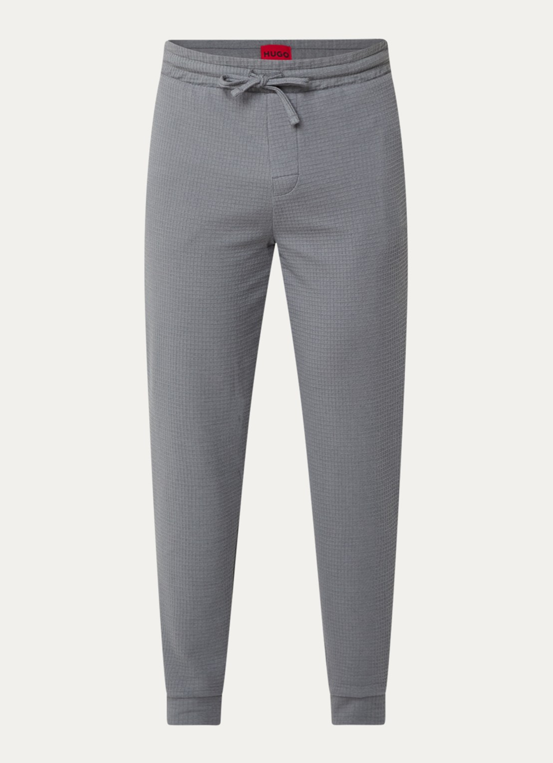 HUGO Austin pyjamabroek met steekzakken - voorkant 4 grijs