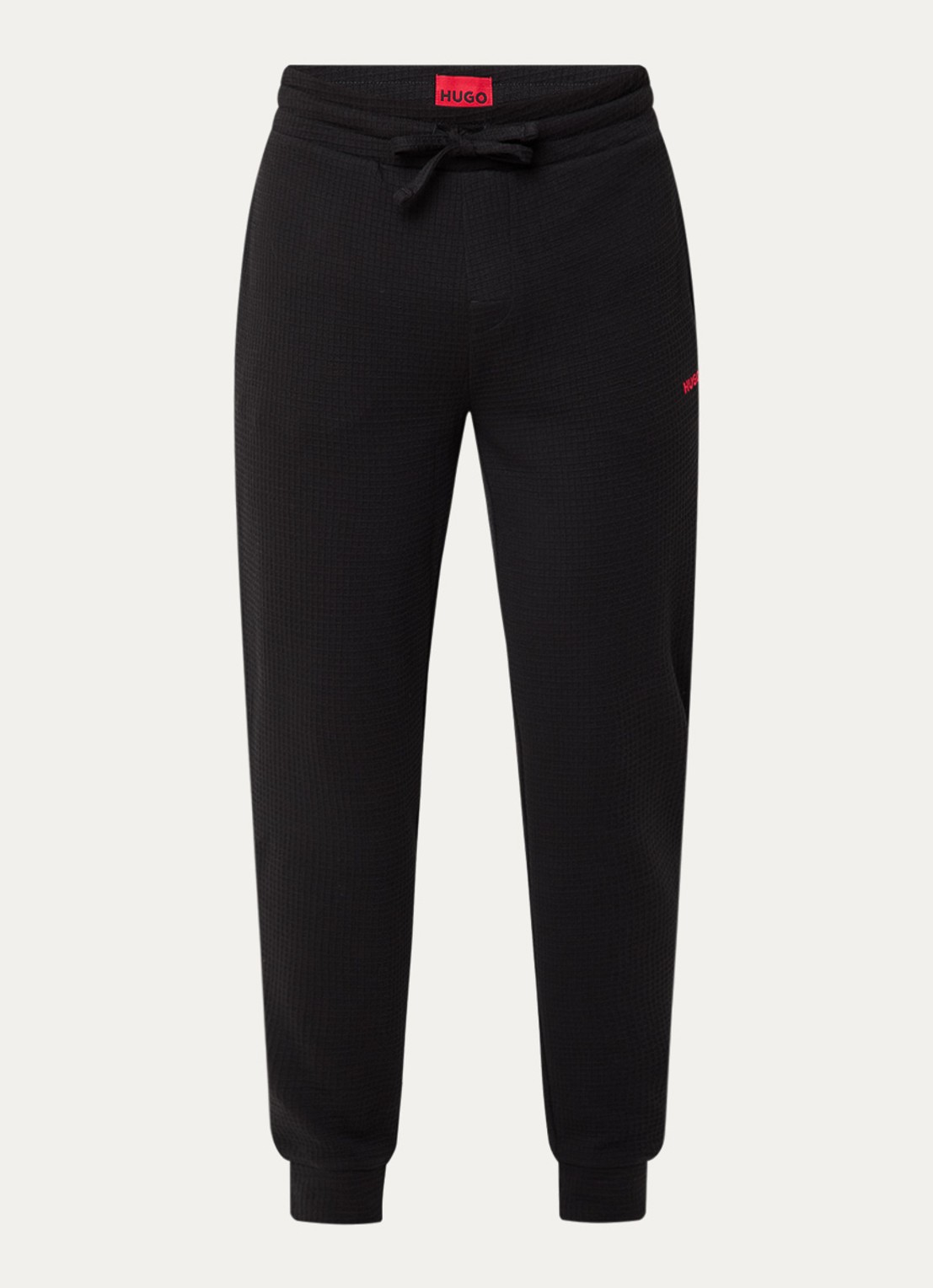 HUGO Austin pyjamabroek met steekzakken - voorkant 4 zwart