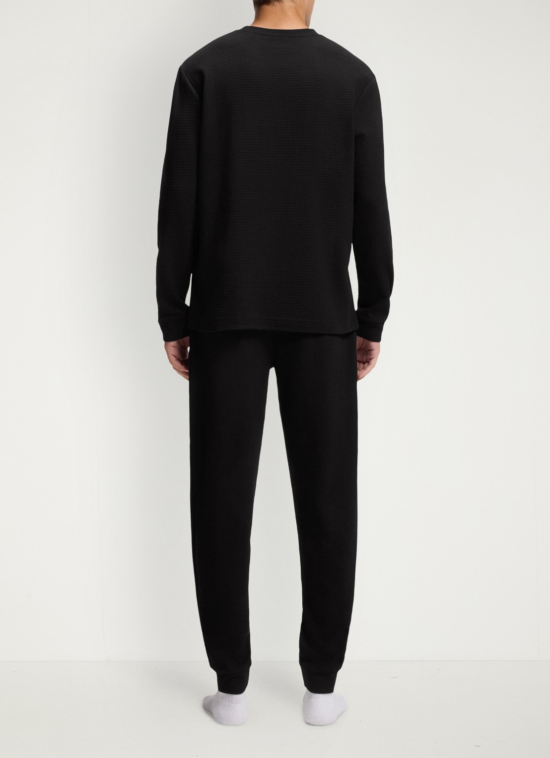 HUGO Austin pyjamatop met logo - achterkant 5 zwart