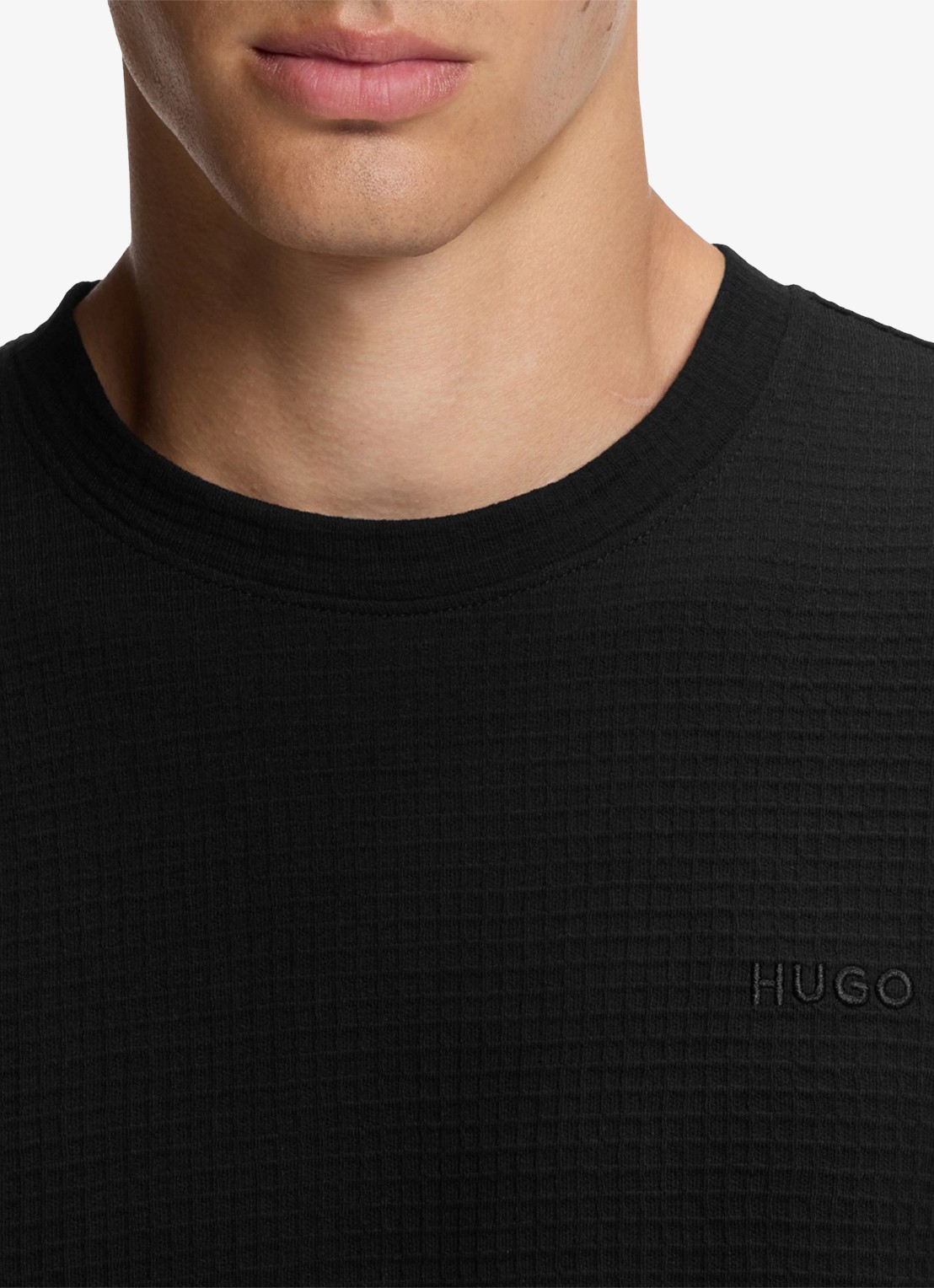 HUGO Austin pyjamatop met logo - detail 4 zwart