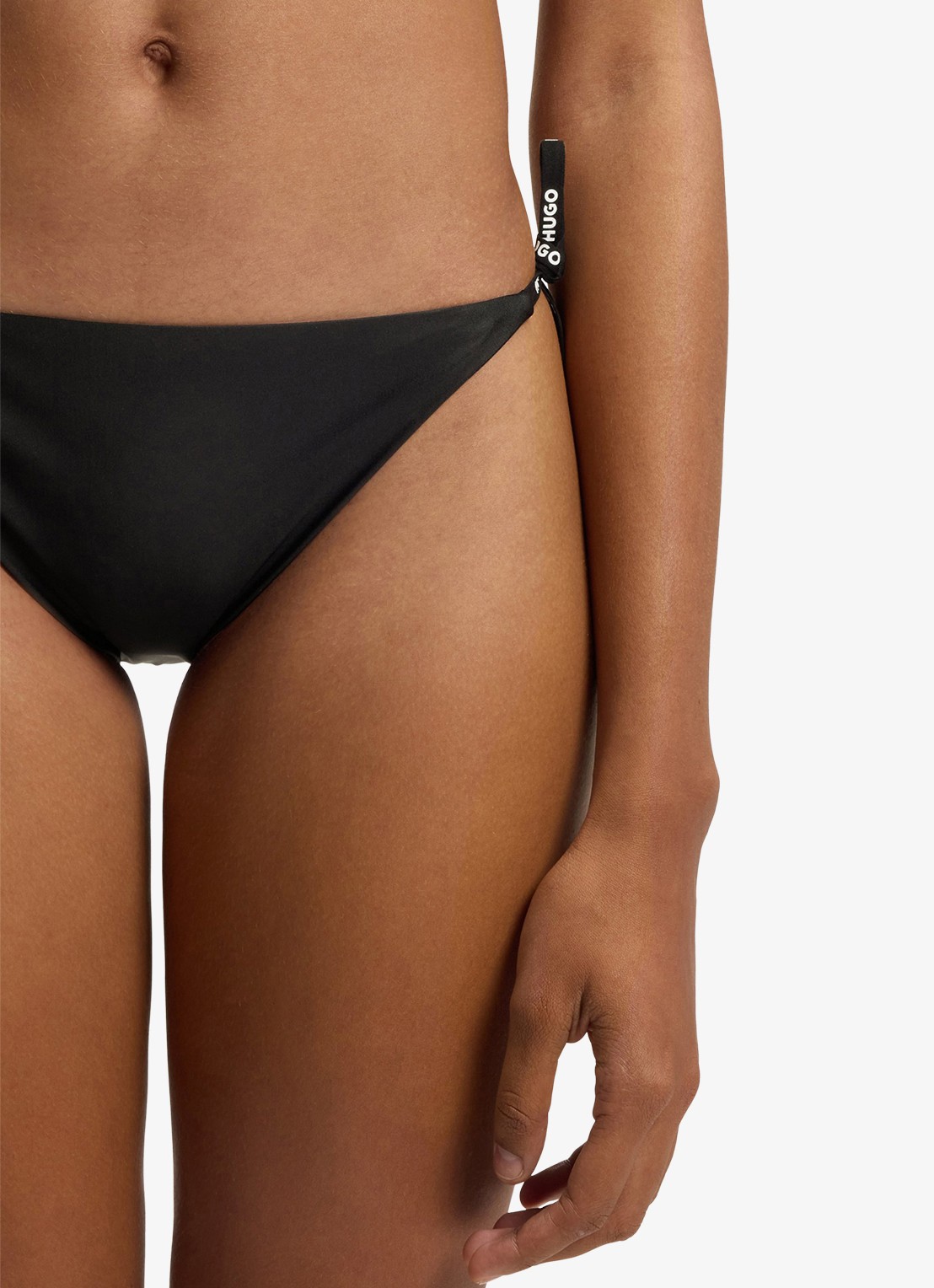 HUGO Bikinislip met logobandjes - detail 3 zwart