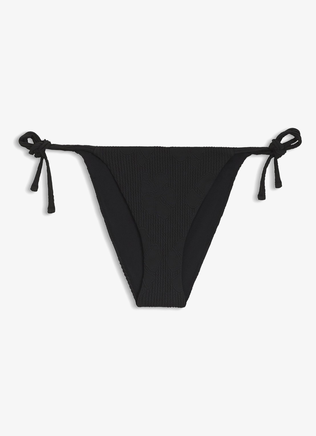 HUGO Bikinislip met structuur - voorkant zwart