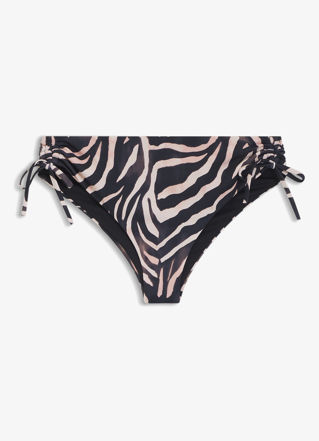 HUGO Bikinislip met zebraprint - voorkant zwart