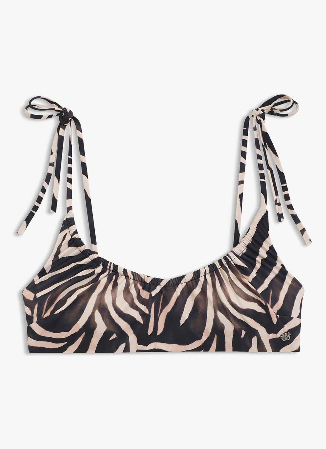 HUGO Bikinitop met zebraprint - voorkant zwart