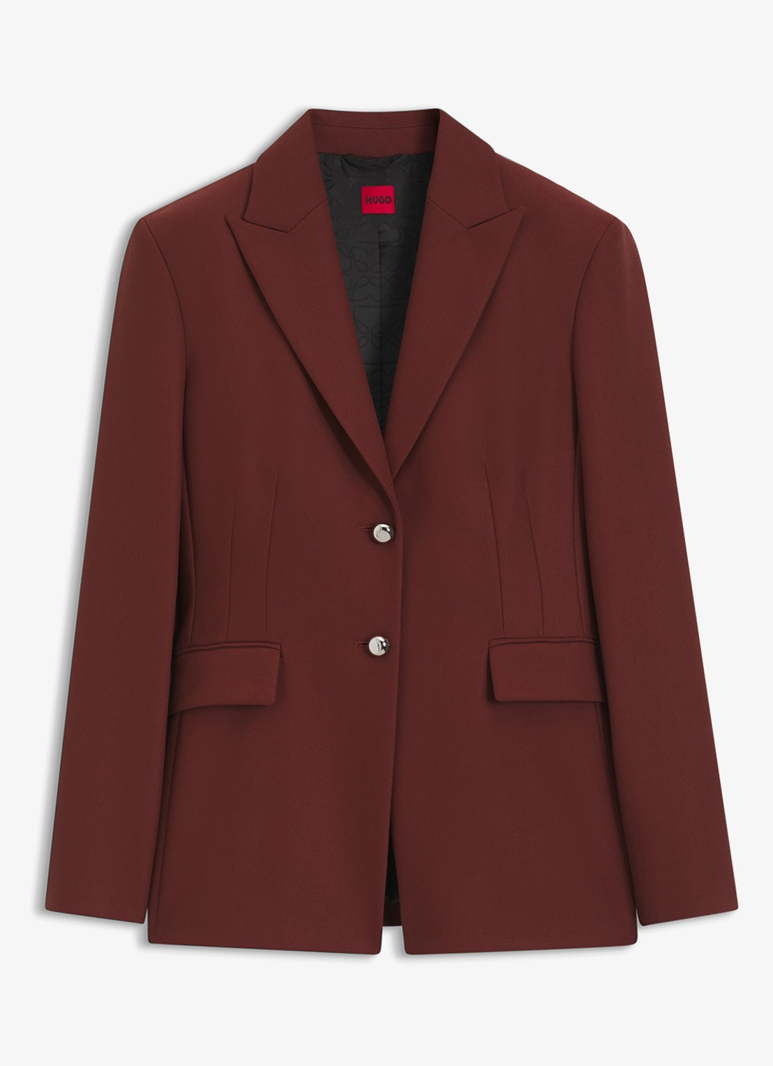 HUGO Blazer met klepzakken - voorkant bruin