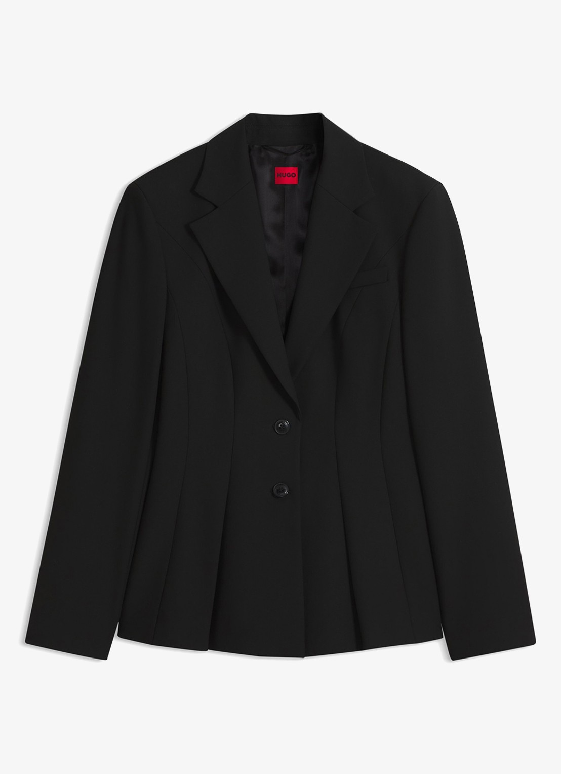 HUGO Blazer met peplum zoom  - voorkant 2 zwart