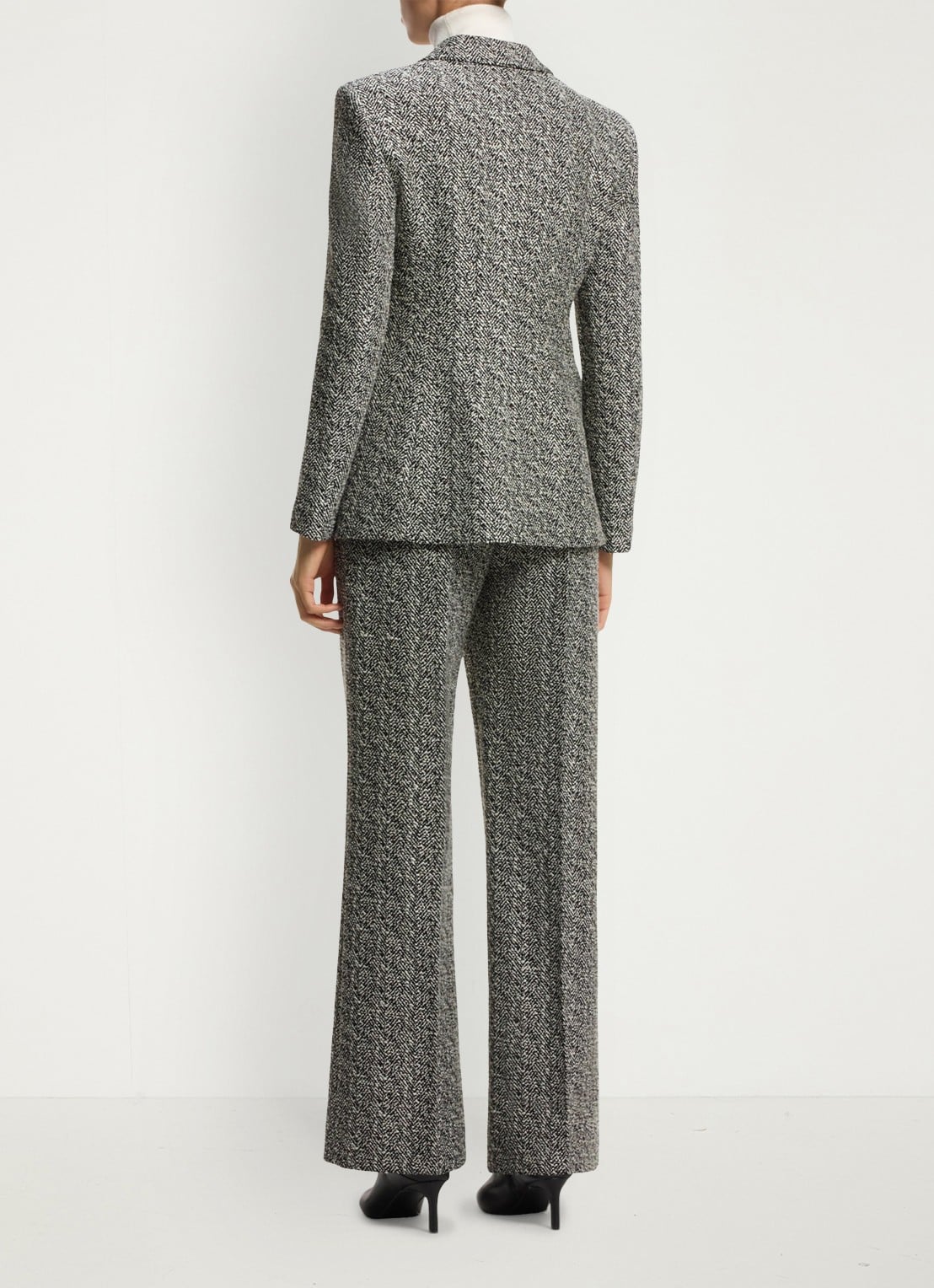 HUGO Blazer met visgraat dessin - achterkant open miscellaneous-968 / wit