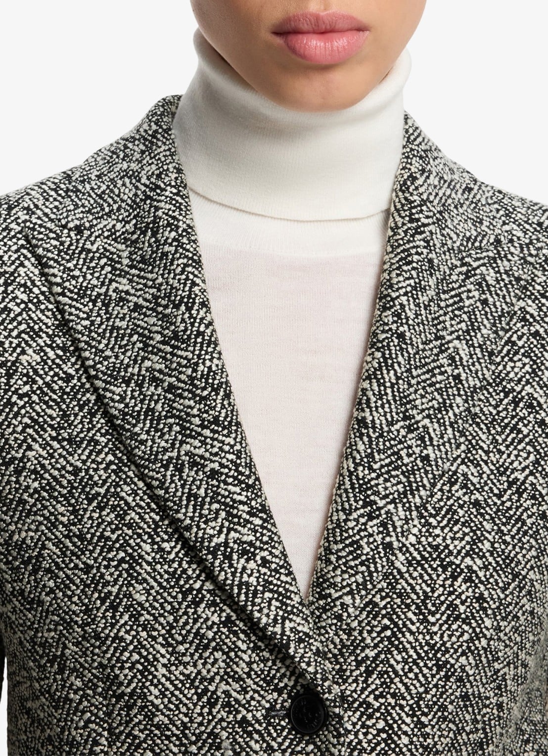 HUGO Blazer met visgraat dessin - detail 5 open miscellaneous-968 / wit
