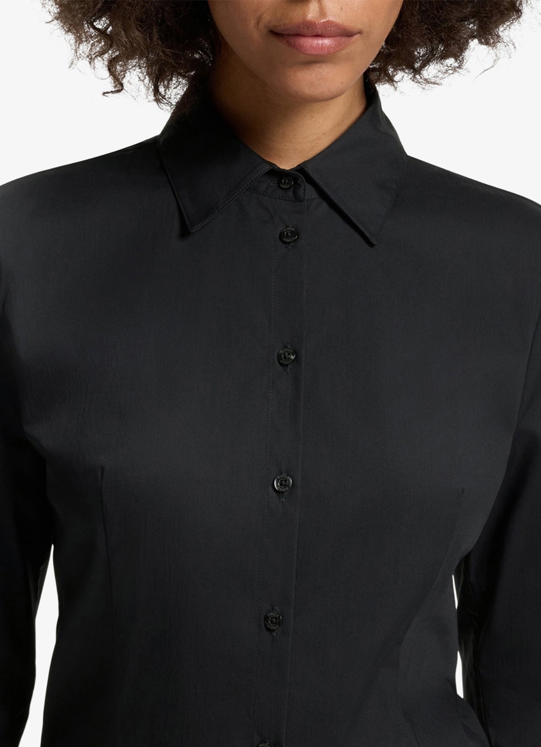 HUGO Blouse met kraag - detail 5 zwart