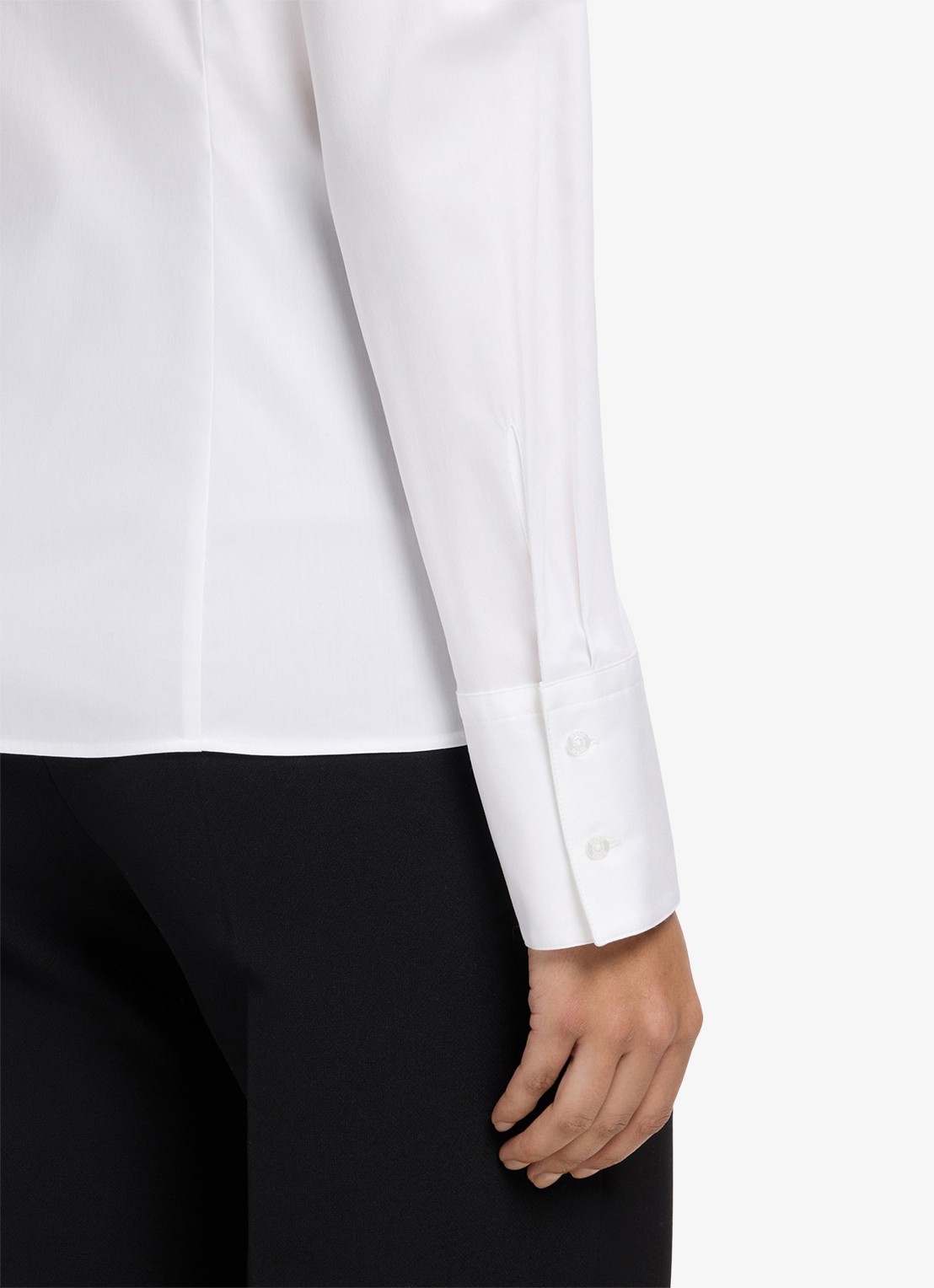 HUGO Blouse met kraag - detail 3 wit