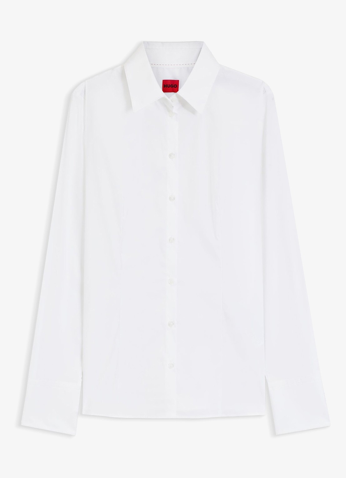 HUGO Blouse met kraag - voorkant 5 wit
