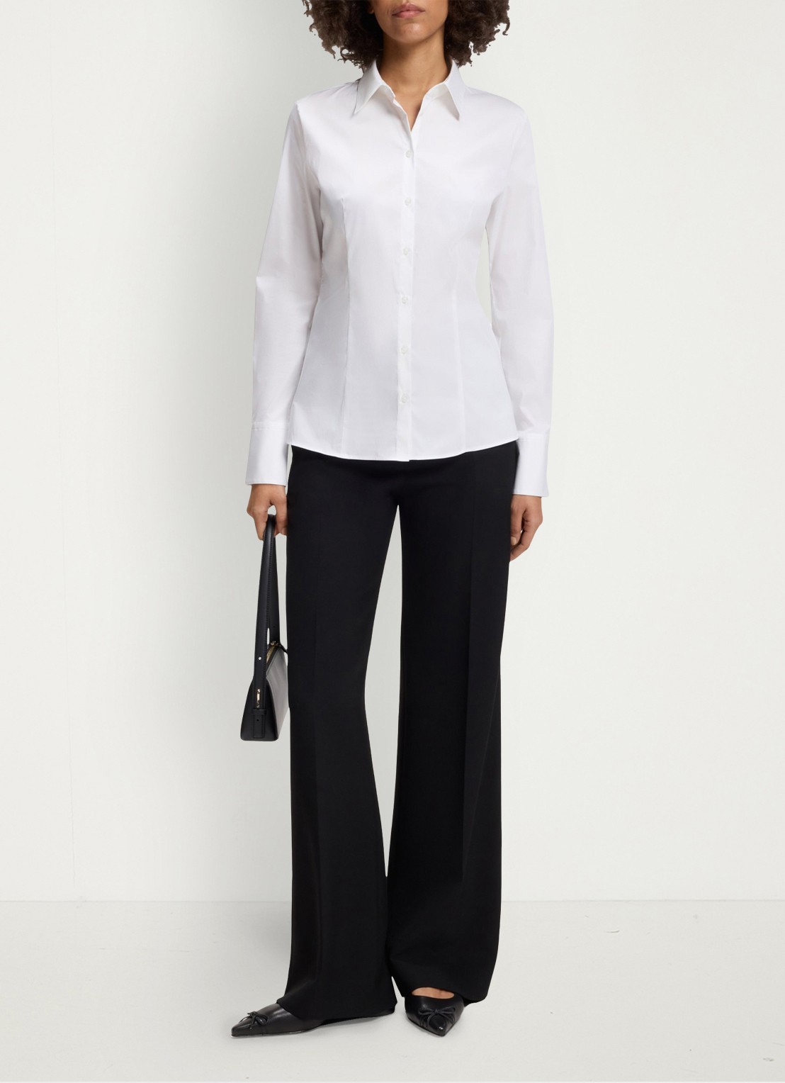 HUGO Blouse met kraag - voorkant 6 wit