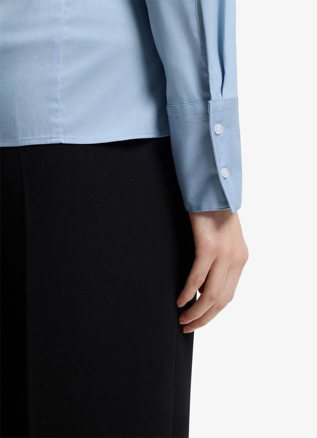 HUGO Blouse met kraag - detail 6 lichtblauw