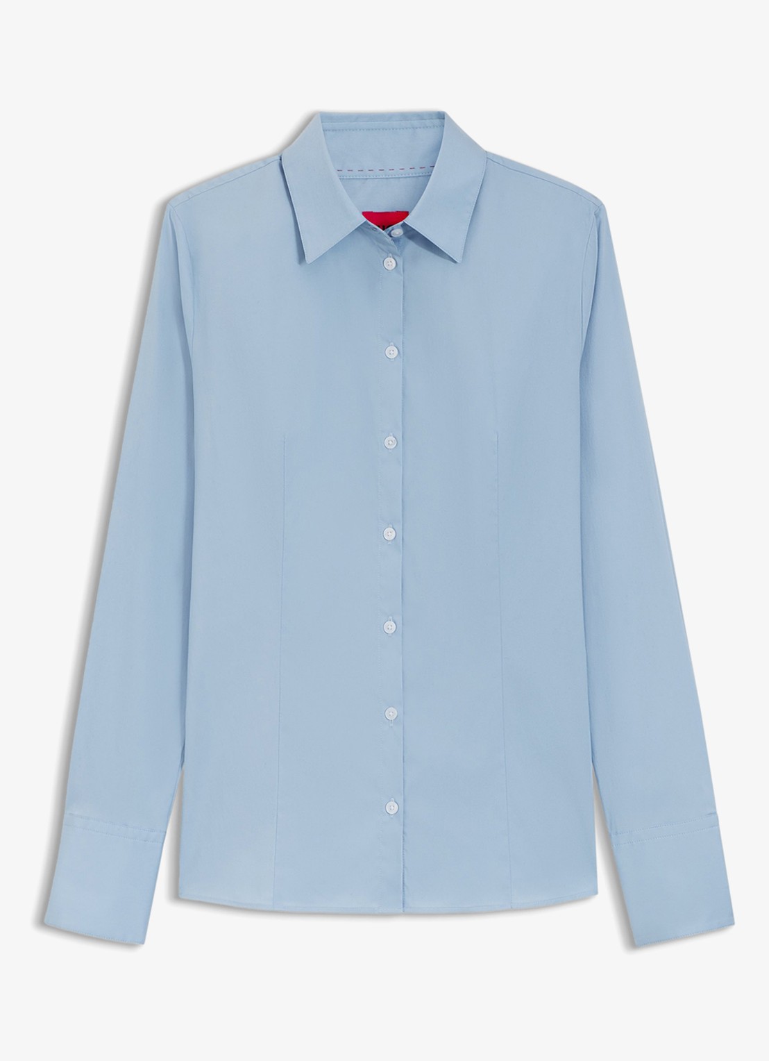 HUGO Blouse met kraag - voorkant lichtblauw