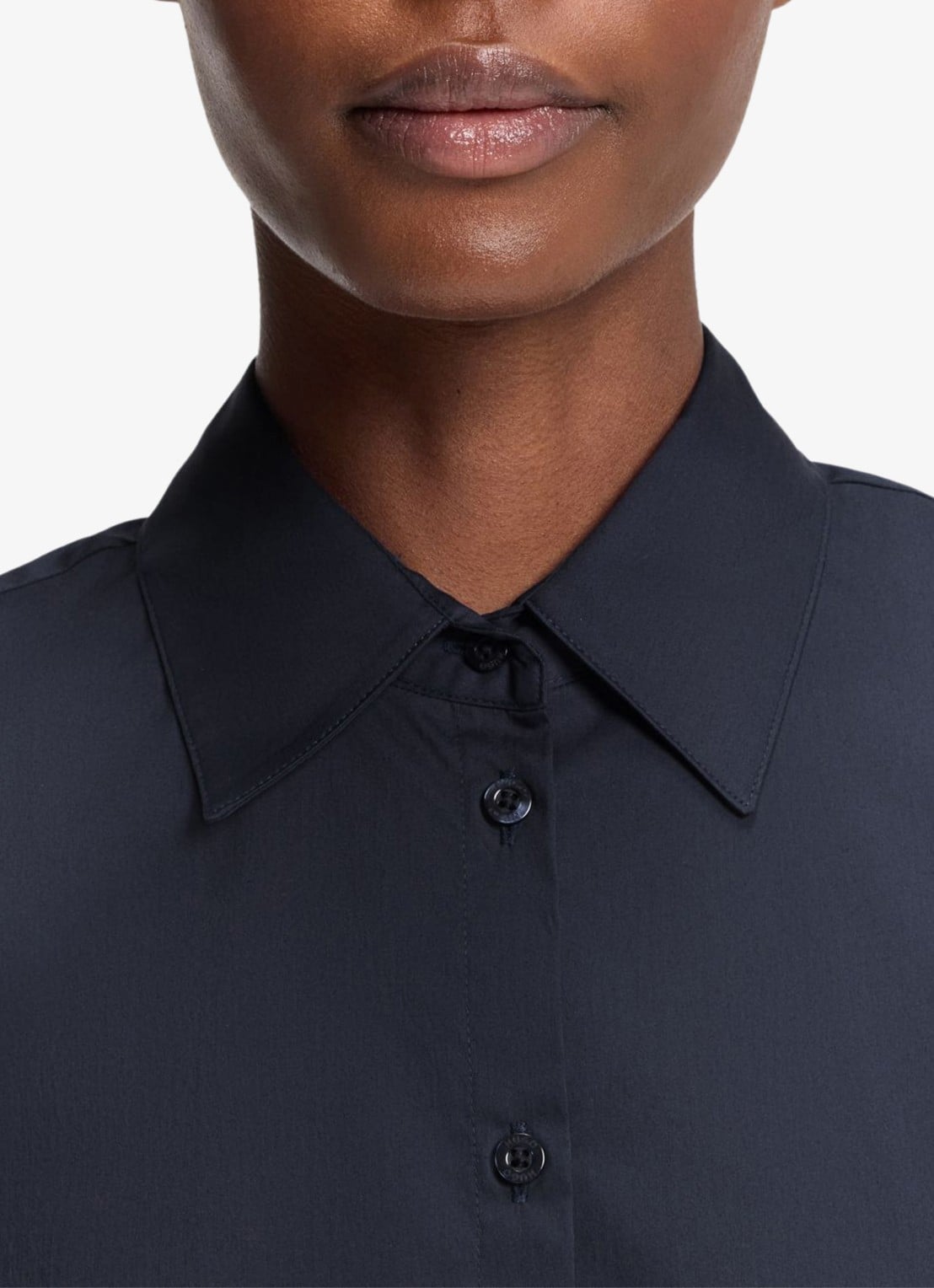 HUGO Blouse met kraag - detail 5 donkerblauw