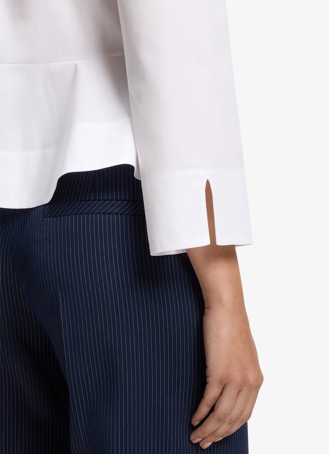 HUGO Blouse met peplum - detail 3 wit