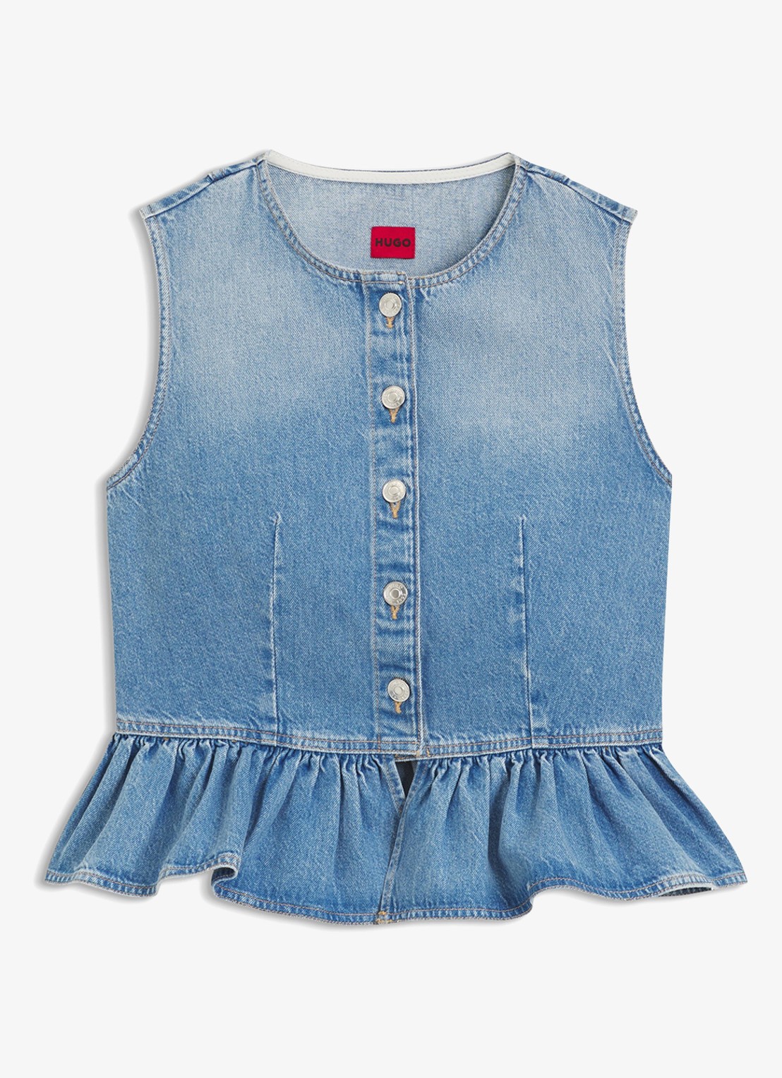 HUGO Blouse met peplum - voorkant 3 jeans