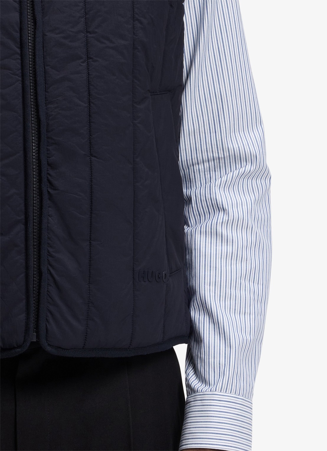 HUGO Bodywarmer met steekzakken - detail 5 blauw