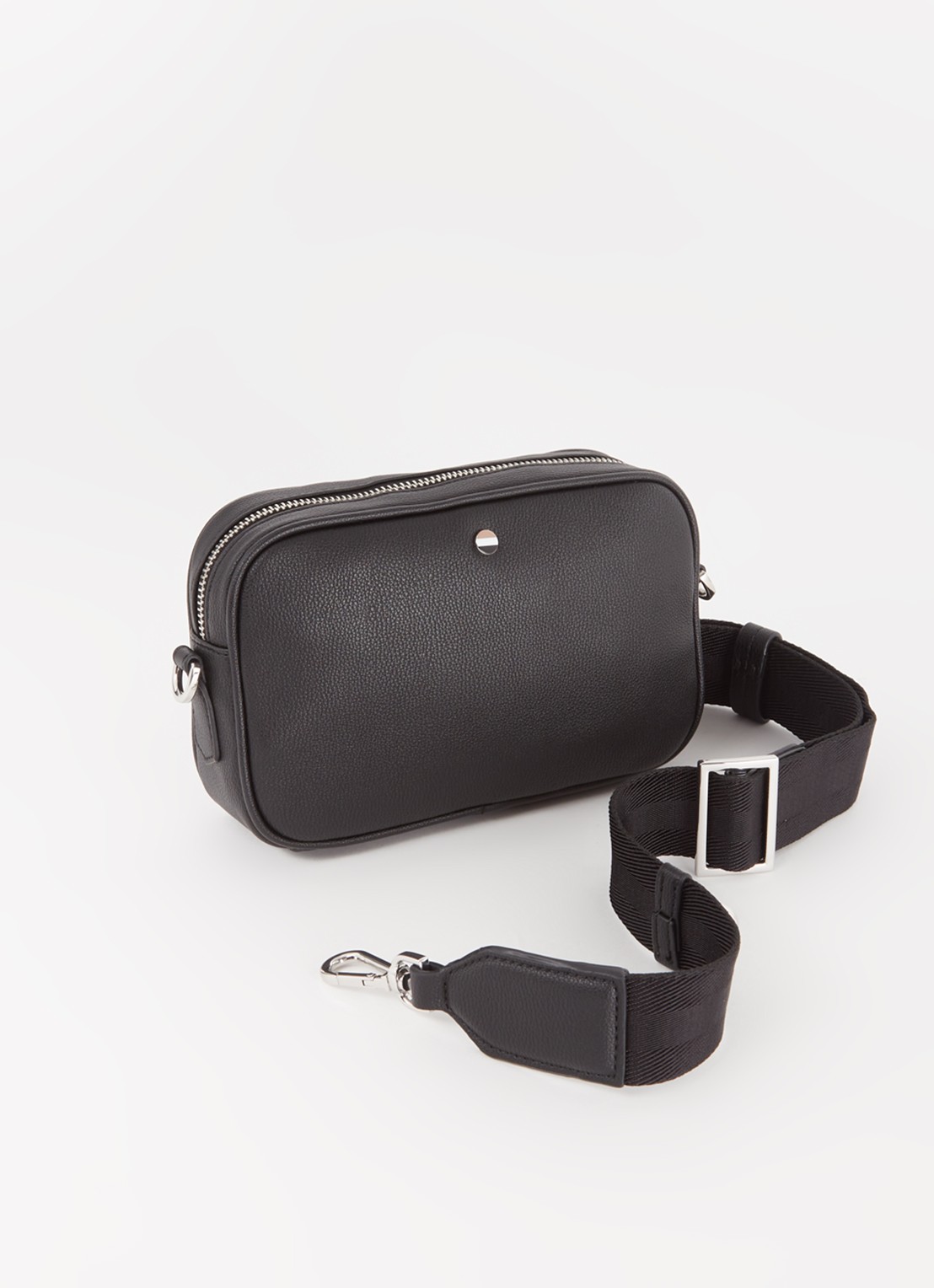 HUGO BOSS Addison crossbodytas met uitneembaar etui - achterkant zwart