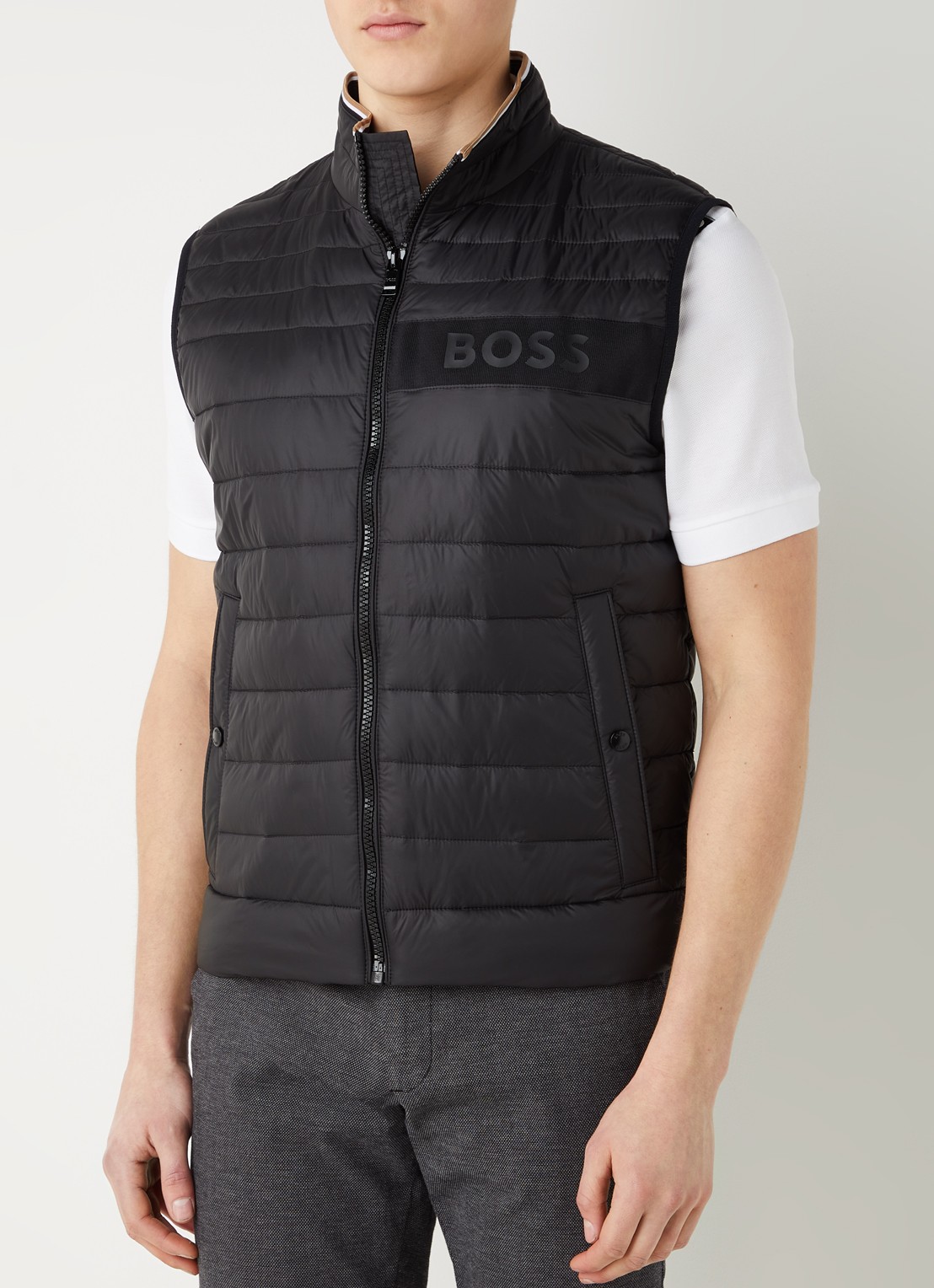 HUGO BOSS Darolan gewatteerde bodywarmer met steekzakken • Zwart • de