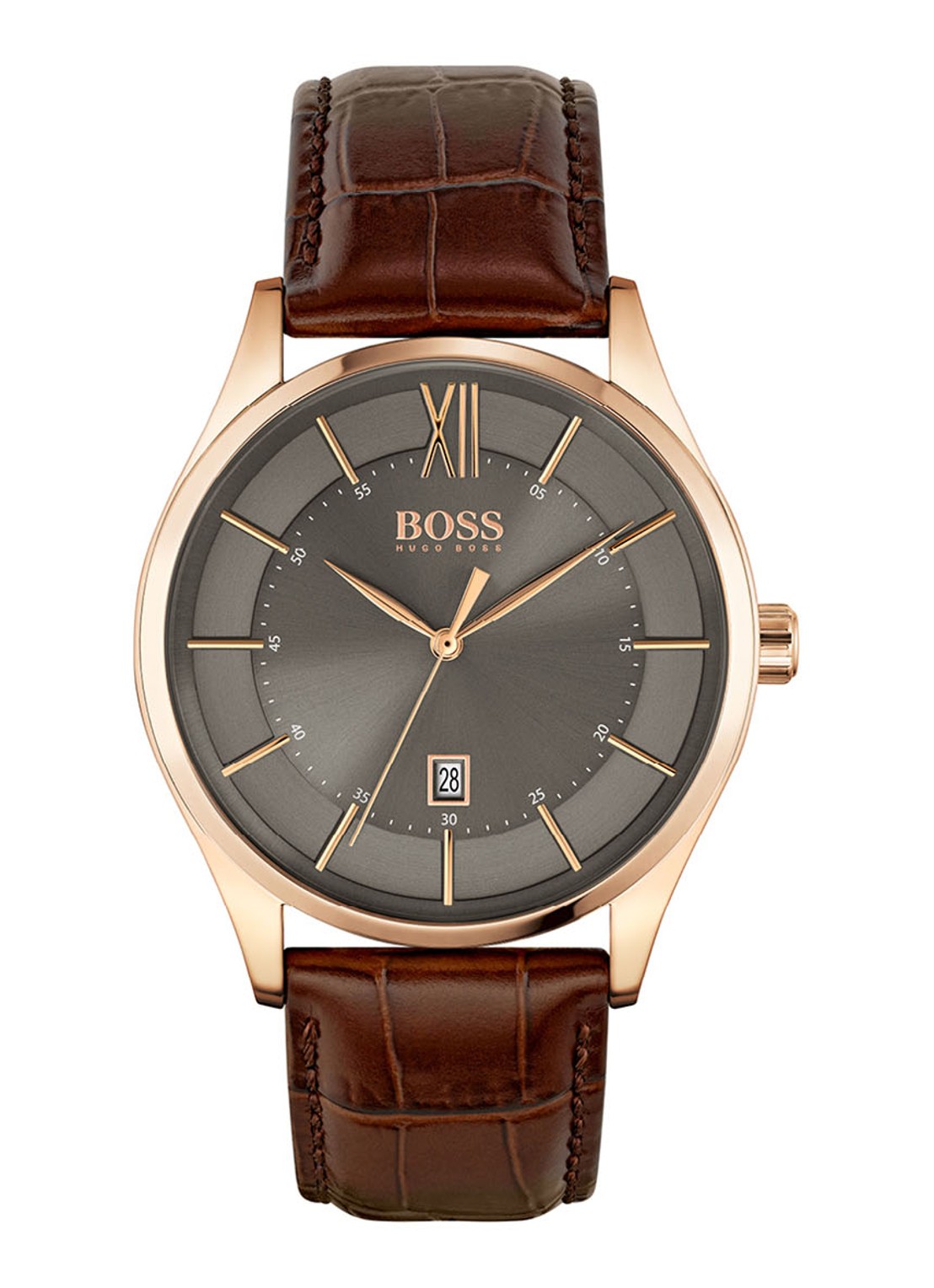 HUGO BOSS Distiction horloge HB1513796 - voorkant 5 bruin