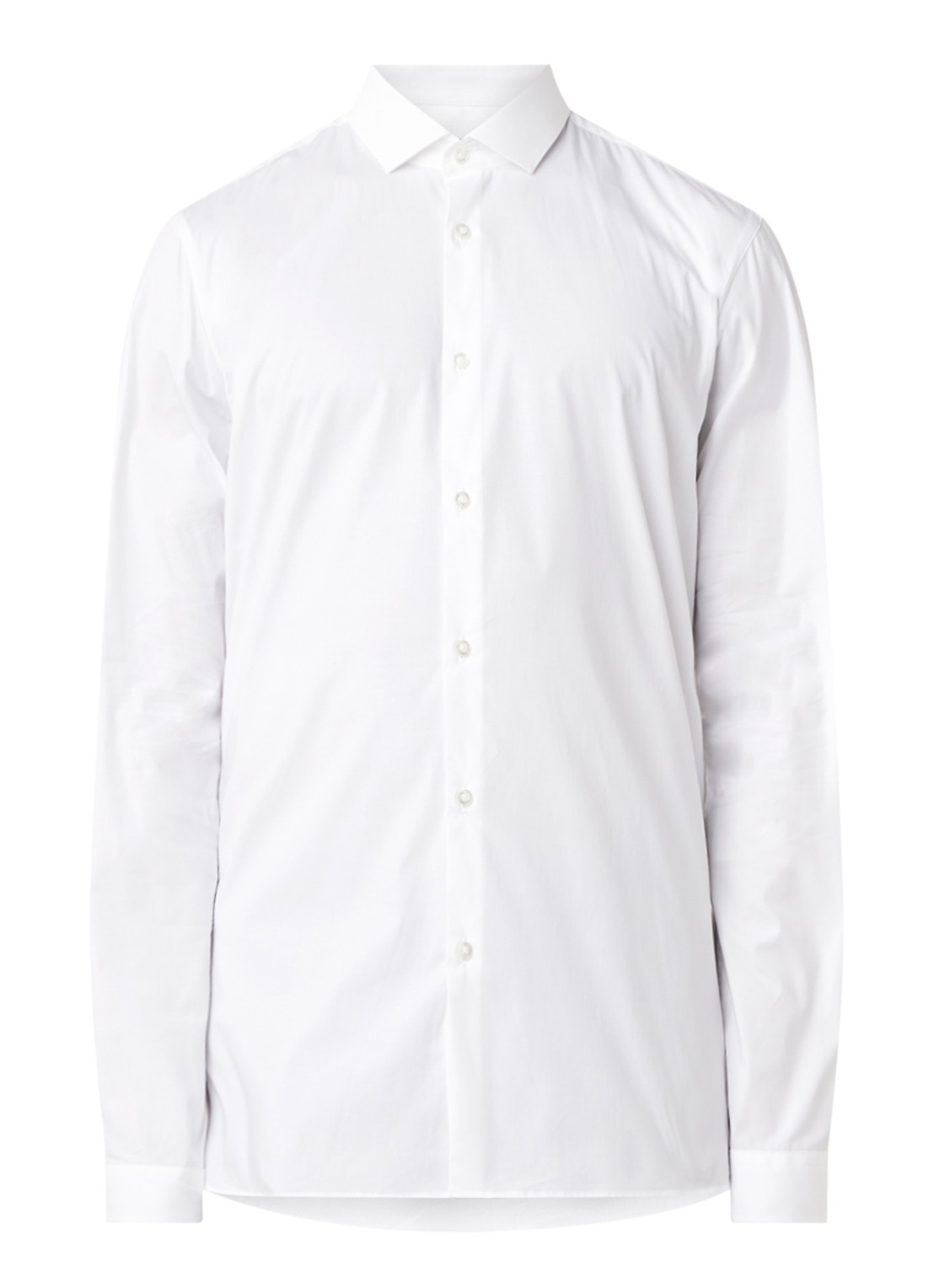 HUGO BOSS Erondo Extra slim fit overhemd met stretch - voorkant 2 wit