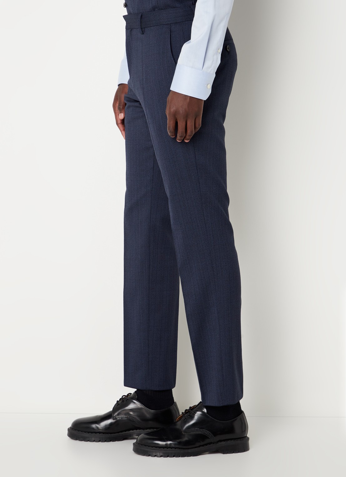 HUGO BOSS H-Huge slim fit 3-delig pak van wol met klepzakken  - detail 7 donkerblauw