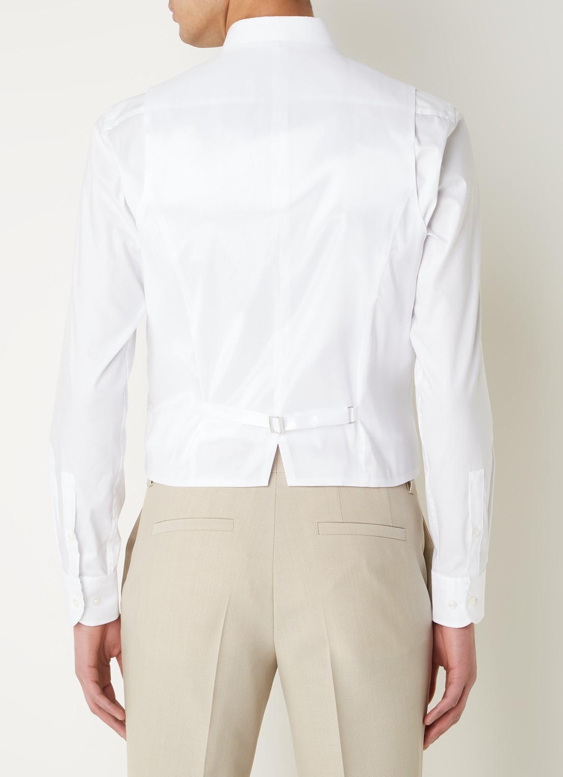 HUGO BOSS Henry slim fit 3-delig pak in scheerwolblend - achterkant 6 beige