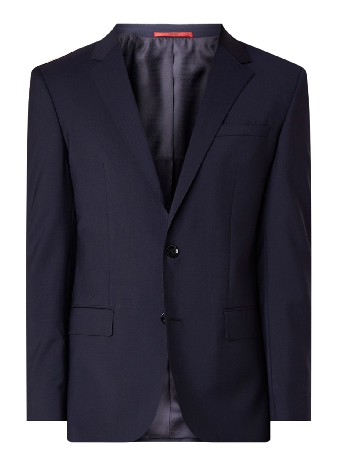 HUGO BOSS Henry slim fit colbert van wol - voorkant 2 donkerblauw