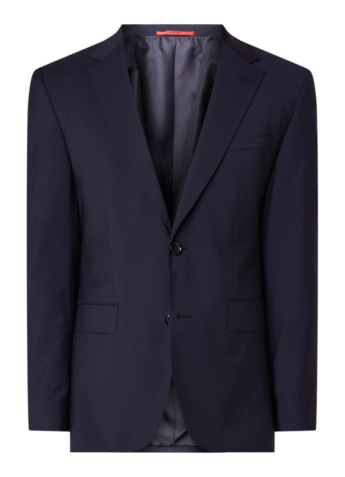 HUGO BOSS Jeffery regular fit colbert van scheerwol - voorkant 3 donkerblauw