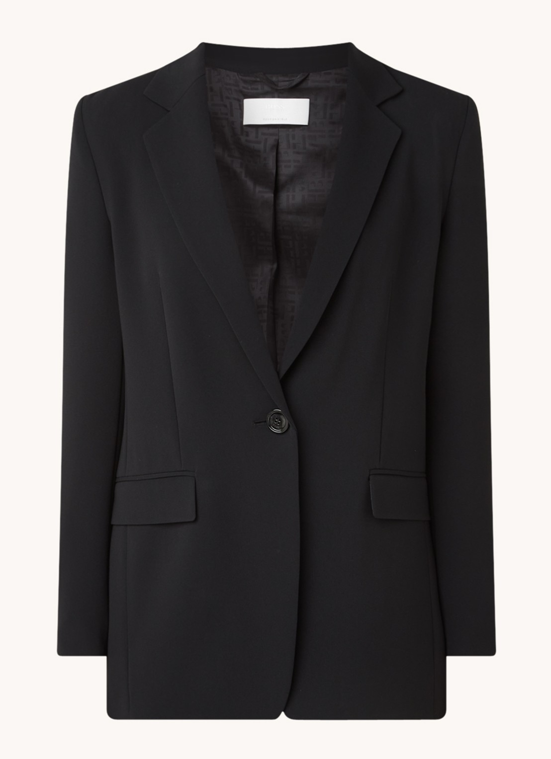 HUGO BOSS Jocalua blazer met klepzakken - voorkant zwart
