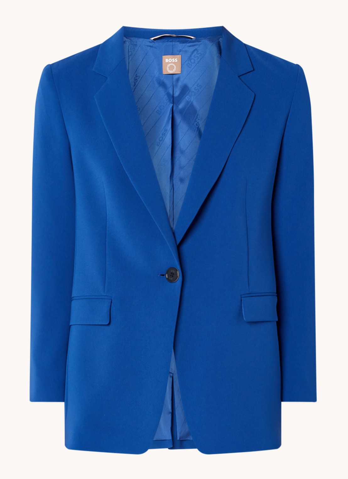 HUGO BOSS Jocalua blazer met klepzakken - voorkant 2 kobaltblauw