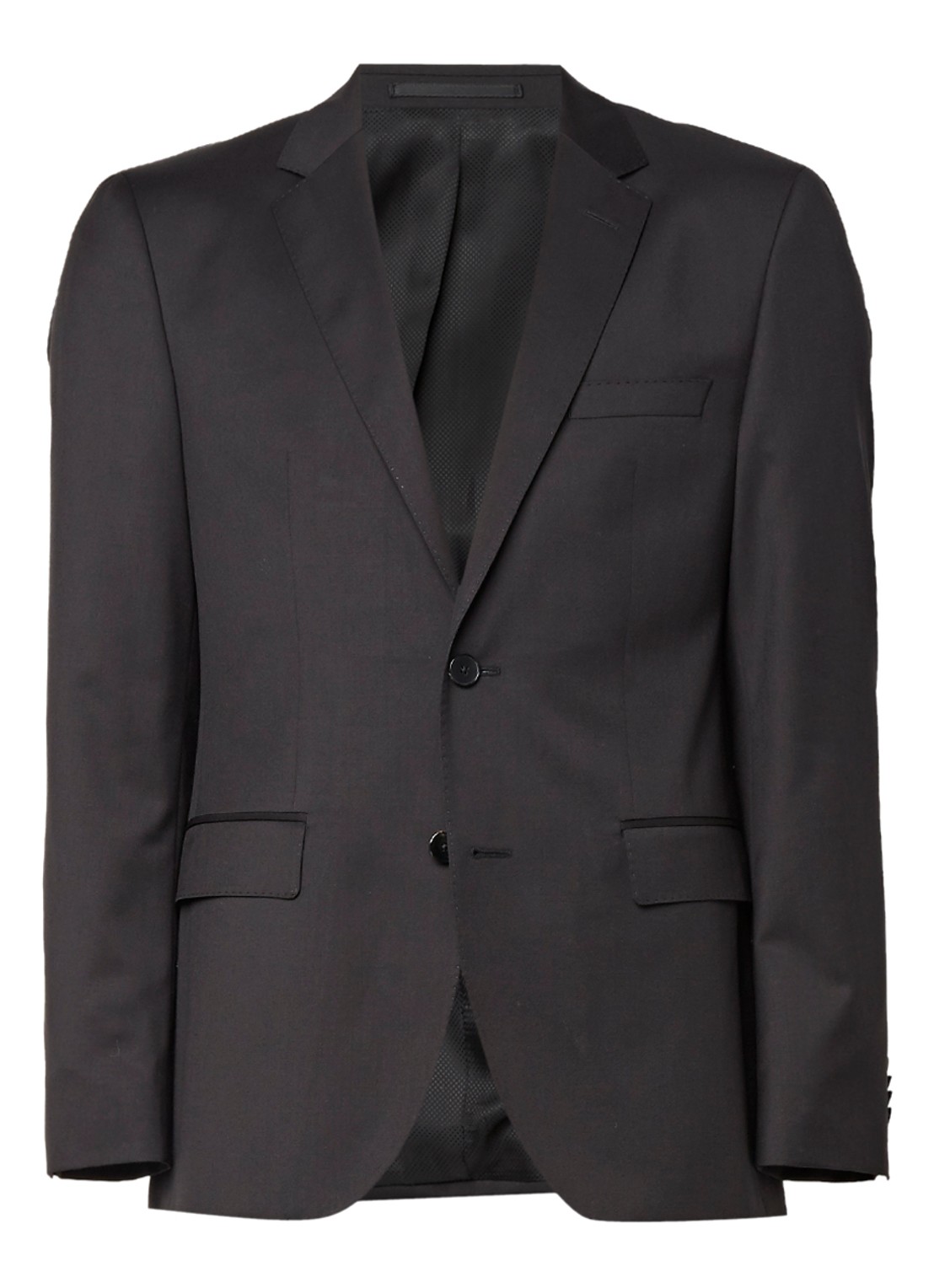 HUGO BOSS Johnstons1 regular fit colbert van scheerwol - voorkant 4 zwart