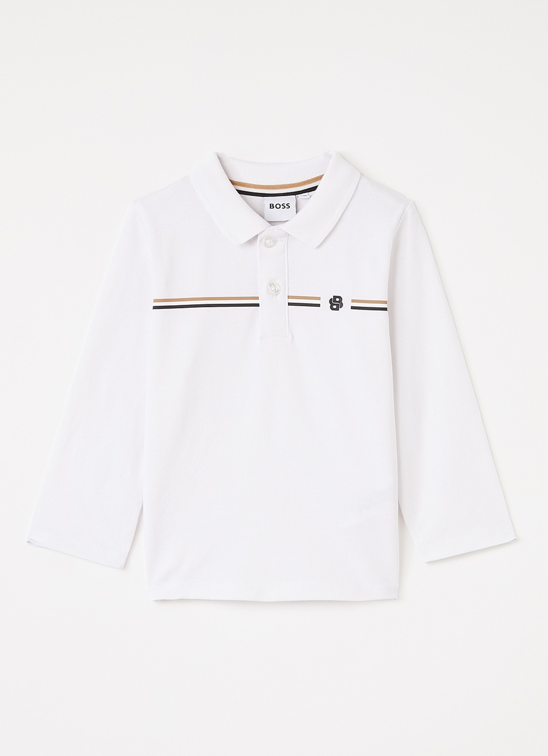 HUGO BOSS Polo met logo - voorkant 2 wit
