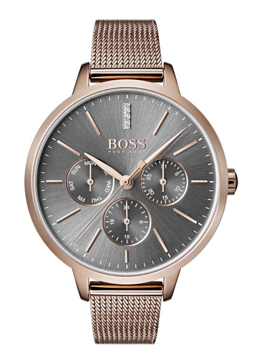 HUGO BOSS Symphony horloge HB1502424 - voorkant 4 roségoud