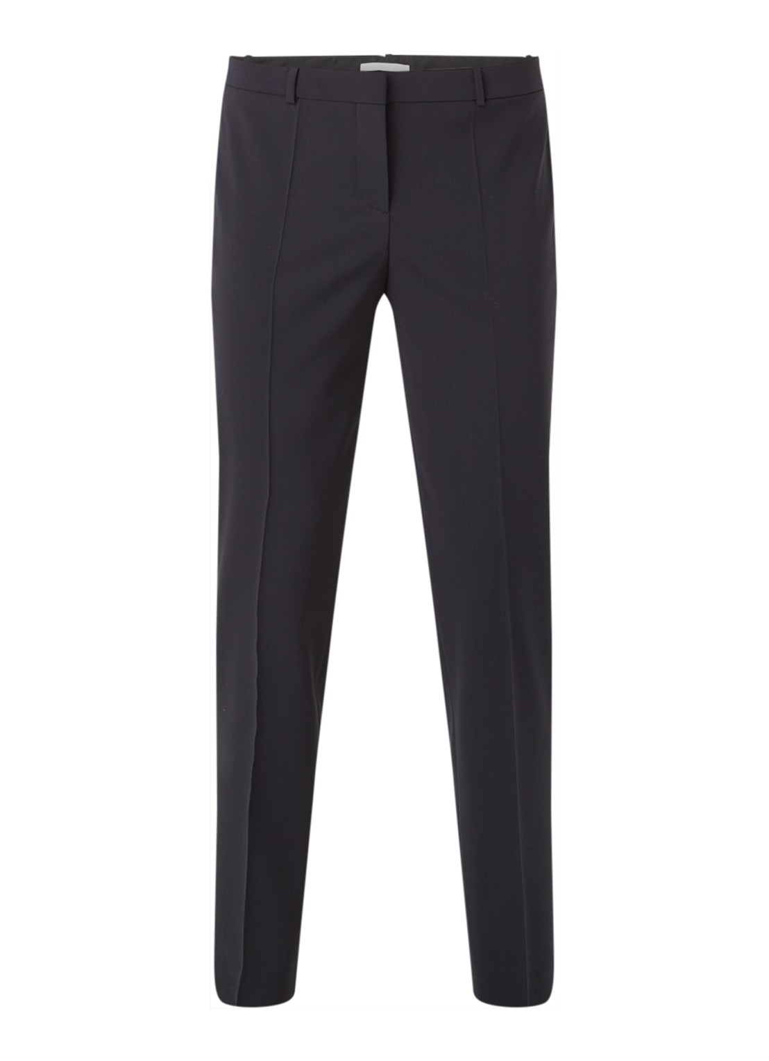 HUGO BOSS Tiluna mid waist slim fit cropped pantalon in wolblend - voorkant 3 undefined