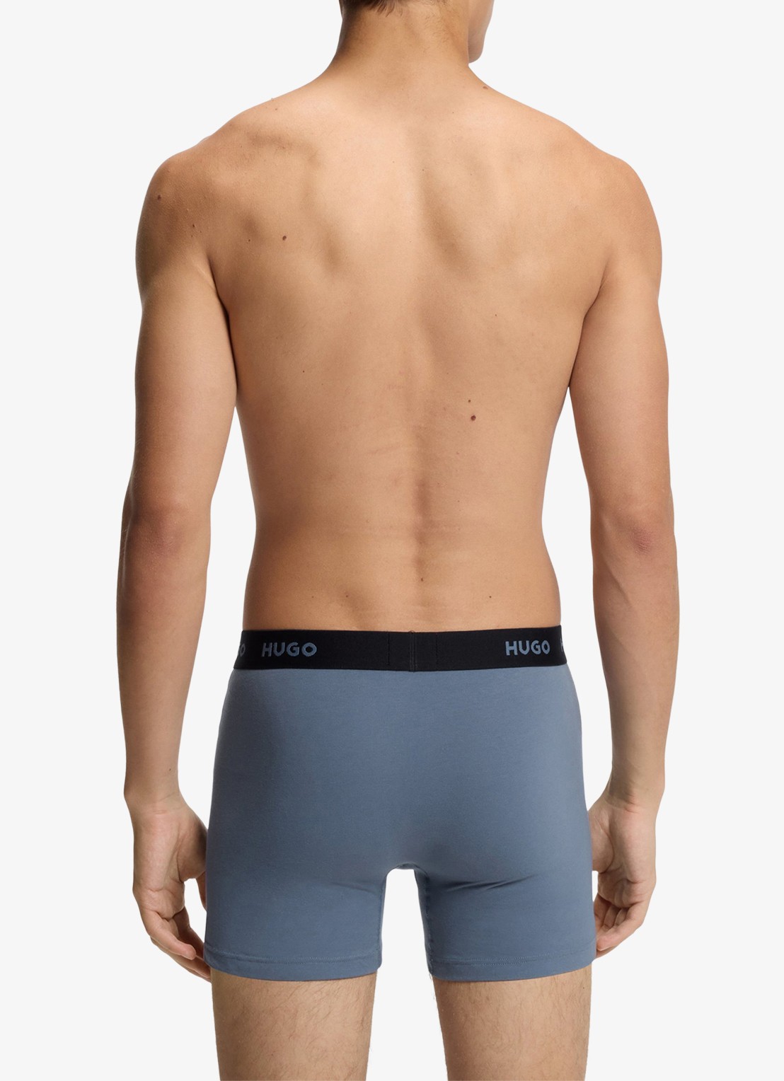 HUGO Boxershort met logoband in 3-pack - achterkant 5 donkerblauw