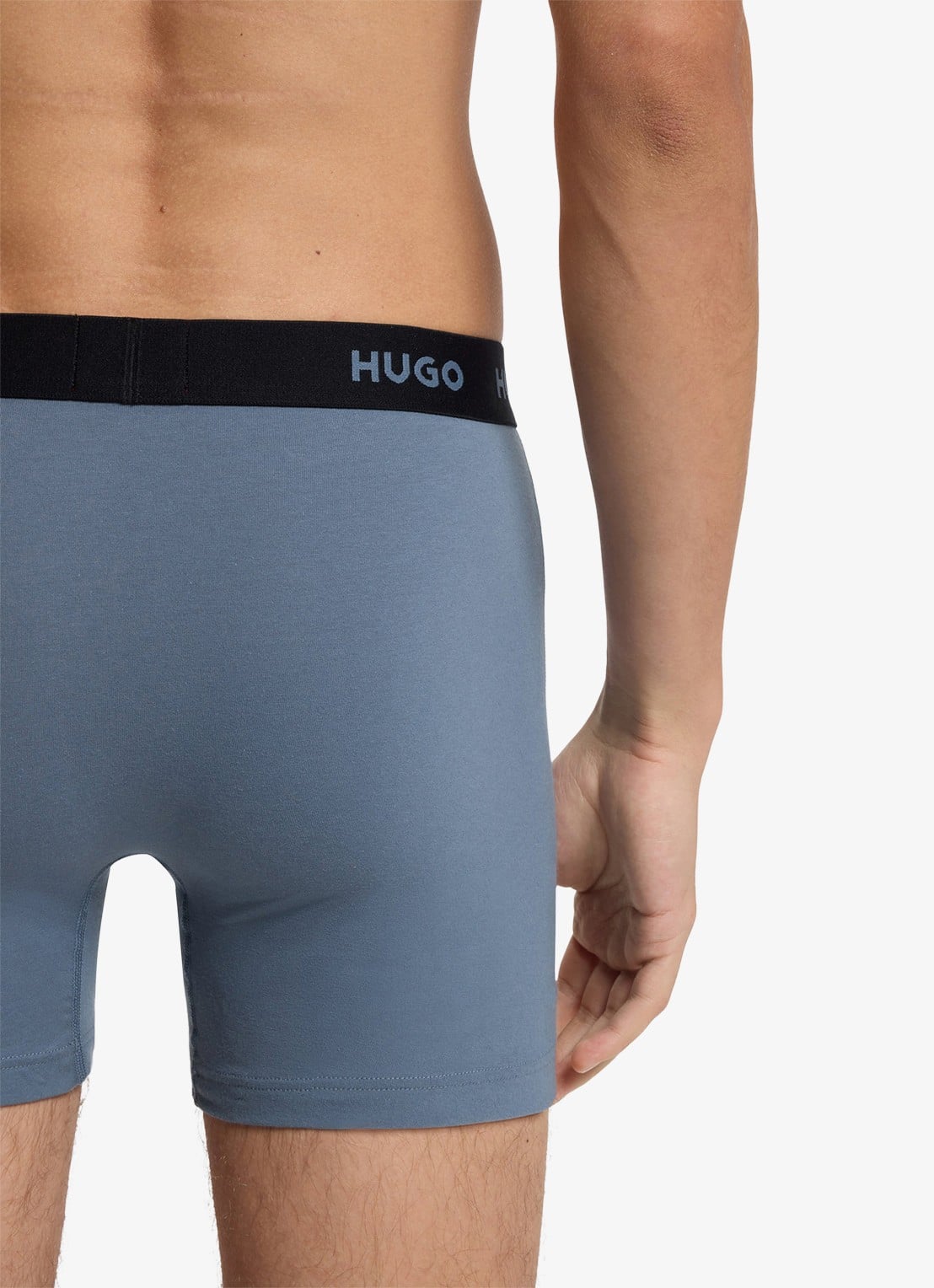 HUGO Boxershort met logoband in 3-pack - detail 4 donkerblauw