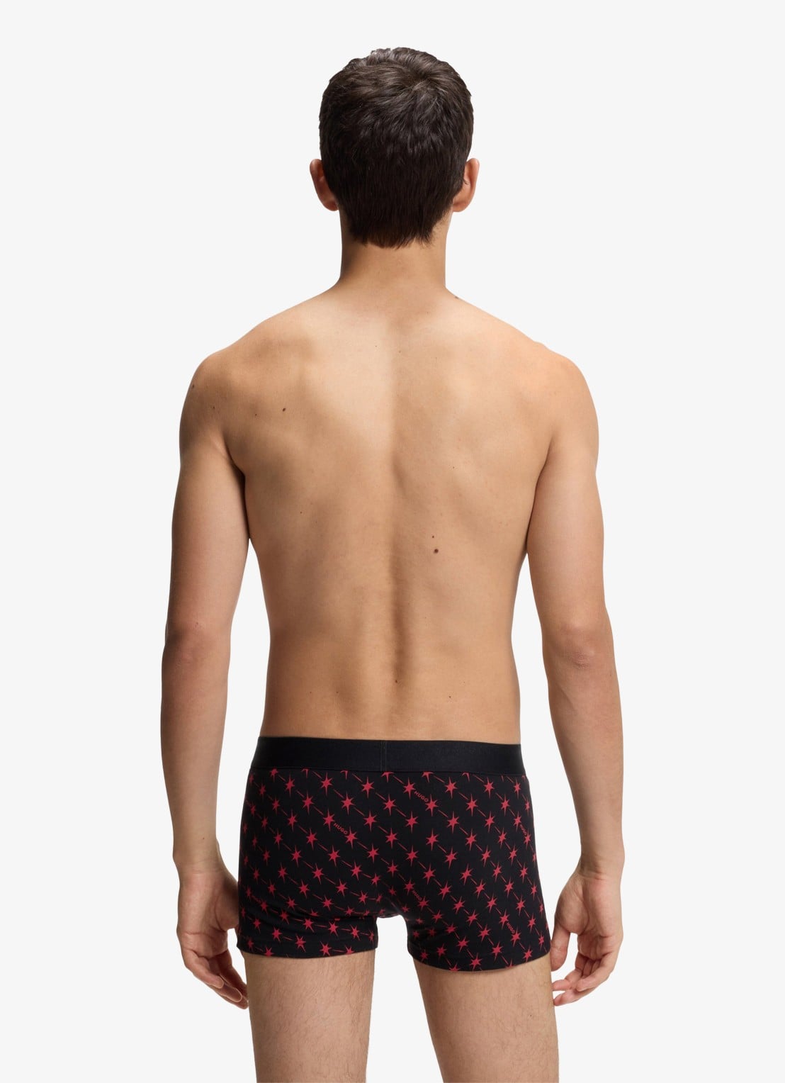 HUGO Boxershort met logoband in 3-pack - achterkant 4 zwart
