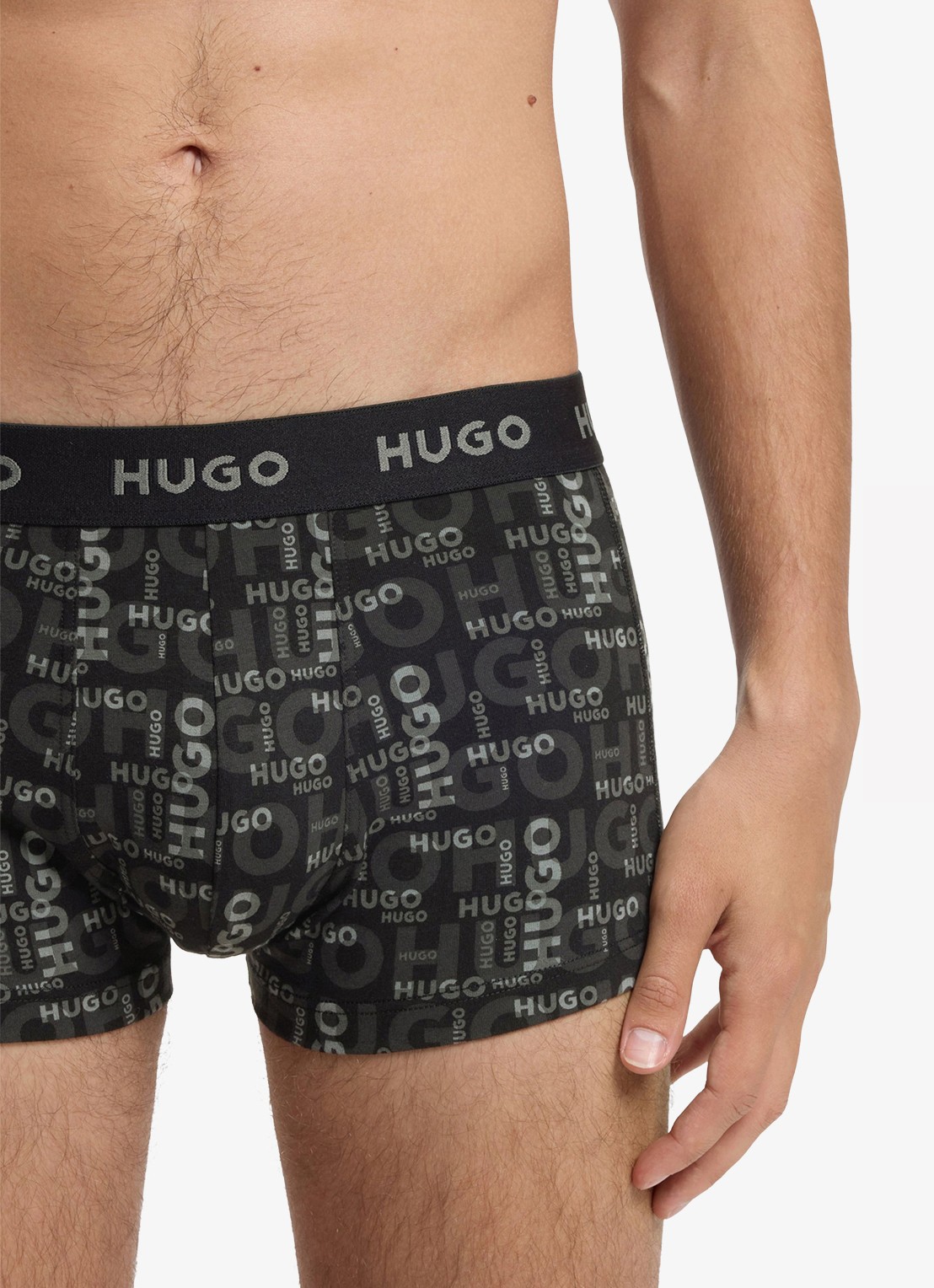 HUGO Boxershorts met logoband in 3-pack - detail 2 grijs