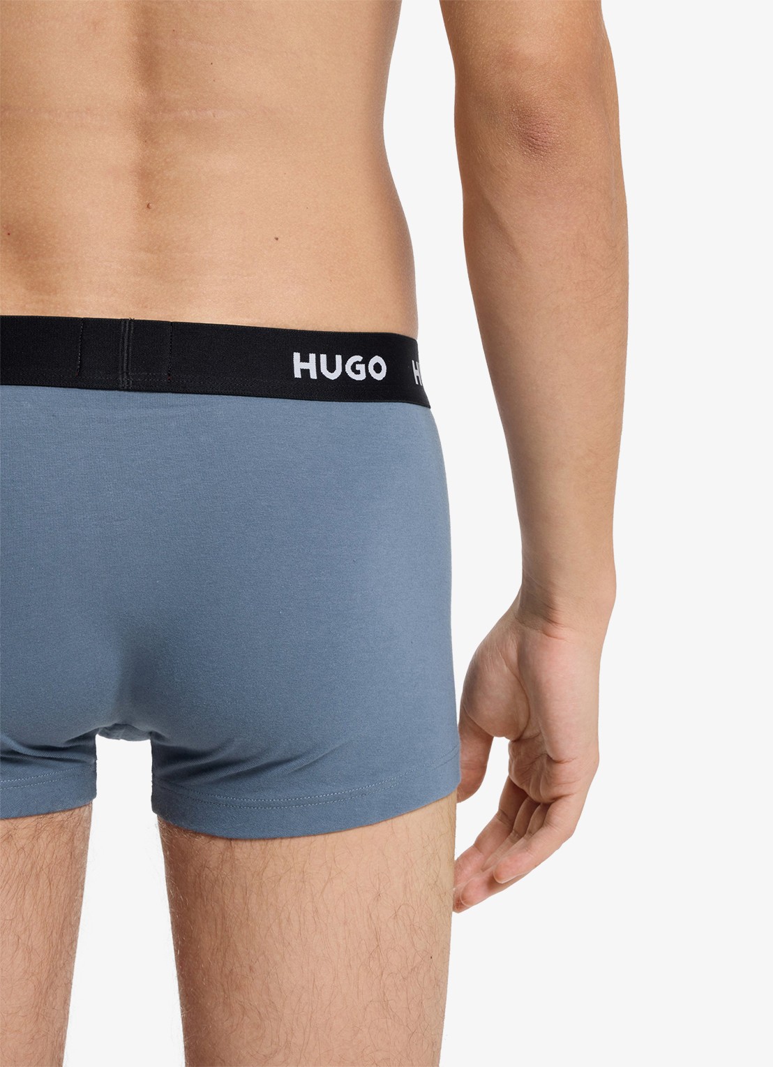 HUGO Boxershorts met logoband in 3-pack - detail 2 blauwgrijs