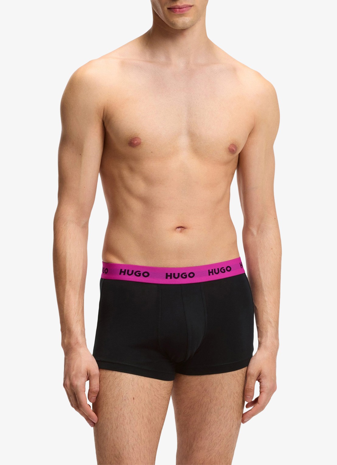 HUGO Boxershorts met logoband in 3-pack - detail 3 black-008 / zwart
